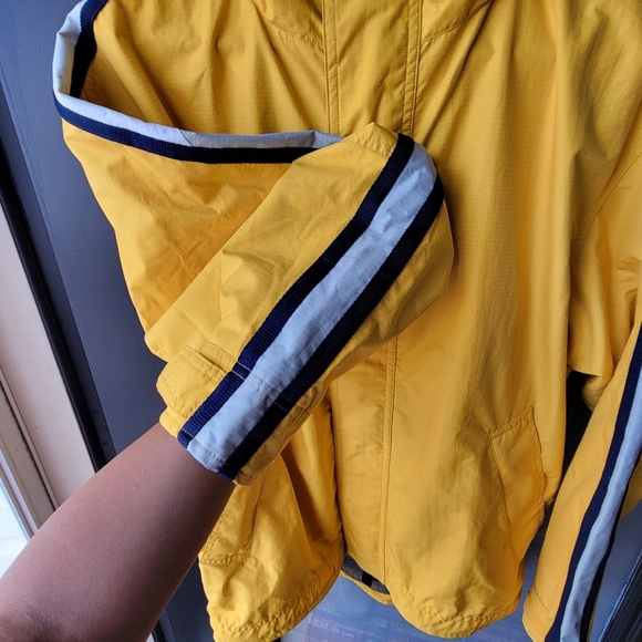 VINTAGE GAP REFLECTIVE RACING STRIPED HOODED WINDBREAKER JACKET XS STRIPED - Picture 4 of 14